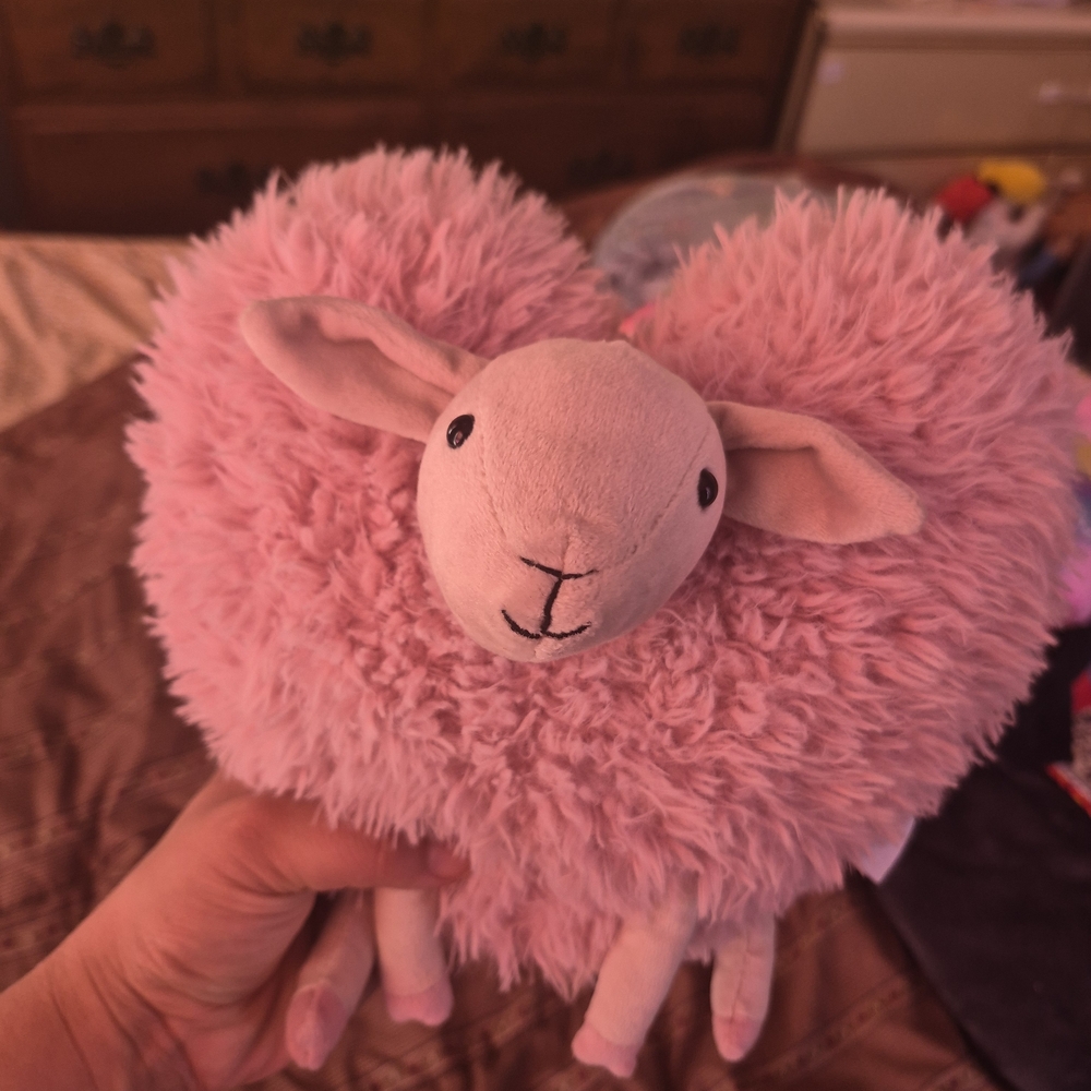 Retired Jellycat Pink Heart Lamb Plush Toy
